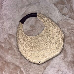 Elegant Cream Woven Women's Bag